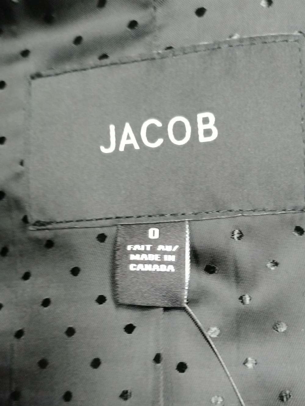 Jacob Charcoal Gray Tailored Blazer Made in Canada, size 0 - Picture 12 of 14